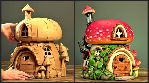 DIY Mushroom House Using Cardboard - YouTube