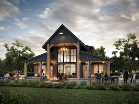 Natural Freedom Barn House Plan | Modern Bardominium Home Design