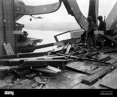 Ludendorff bridge damage Stock Photo - Alamy