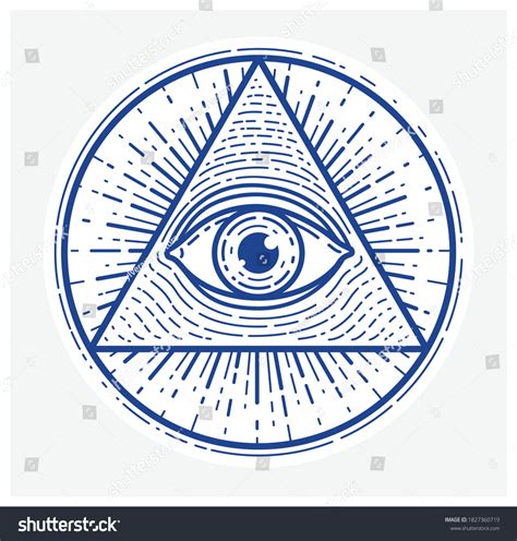 All Seeing Eye God Sacred Geometry Stock Vector (Royalty Free ...