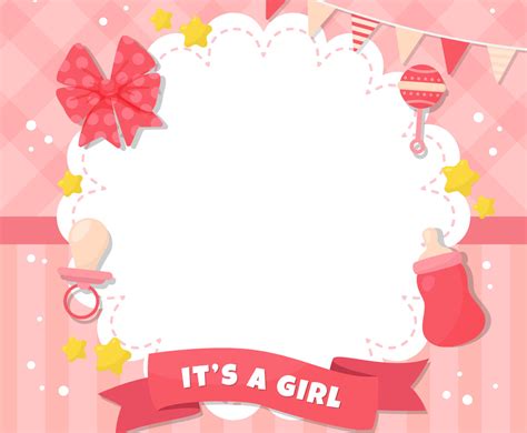 Baby Girl Pink Background In Flat Style Vector Art & Graphics ...