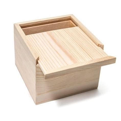 Wooden Box With Slide Lid