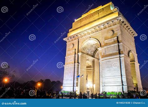 India Gate night view stock photo. Image of night, colors - 94531838