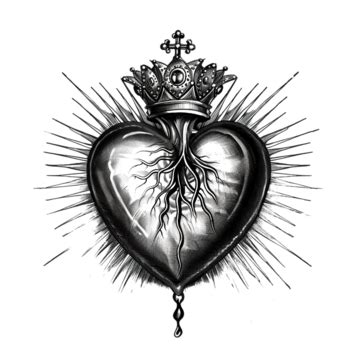 Free Sacred Heart Sticker, Perfection, Purity, Miracle PNG Transparent ...