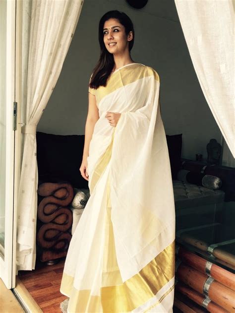 Beautiful #Nayanthara #Onam | Set saree, Saree look, Indian sari dress