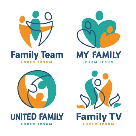 Premium Vector | Family logo templates set