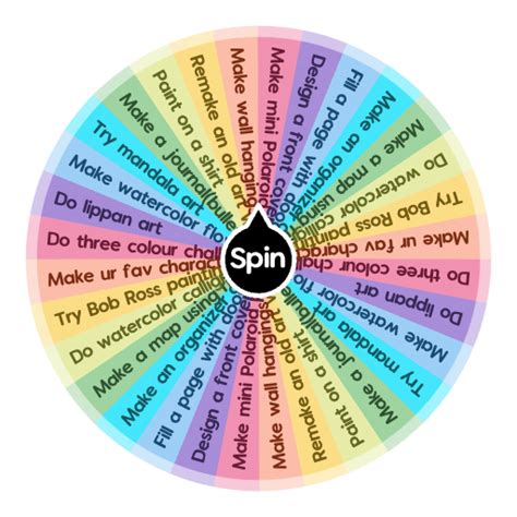 Art and craft things to do when bored | Spin the Wheel - Random Picker