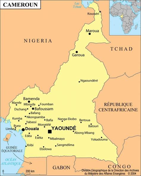 Douala Cameroon map - Map of douala Cameroon (Middle Africa - Africa)