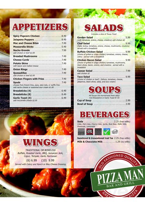 Pizza Man menu in Farmington, Minnesota, USA