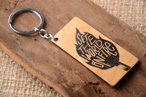 BUY Handmade souvenir gift for him wooden keychain gift ideas designer souvenir 289795933 ...