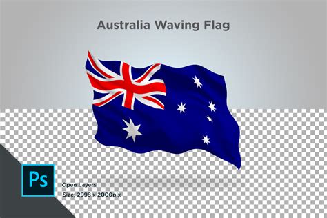 Australia Waving Flag Graphic by shahsoft · Creative Fabrica