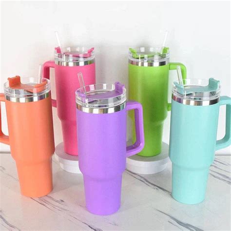 Water Tumbler, Tumbler Cups, Tumbler With Straw, Stanley Cup Replica, Insulated Cups, Iced ...