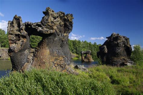 Lava Formation at Myvatn, Iceland Stock Image - Image of relax ...