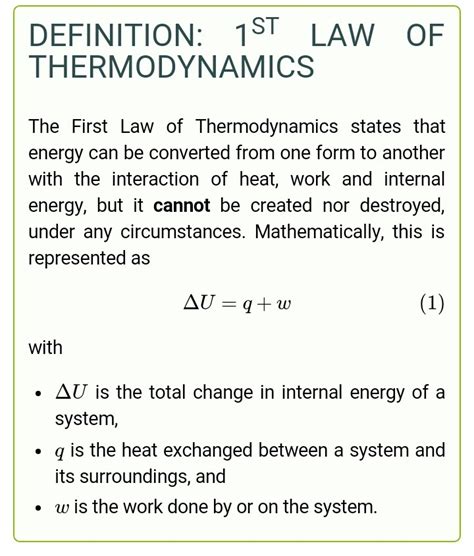 First Law Of Thermodynamics Equations - Tessshebaylo