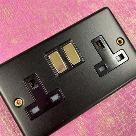 Black Sockets and Switches - Made in Britain