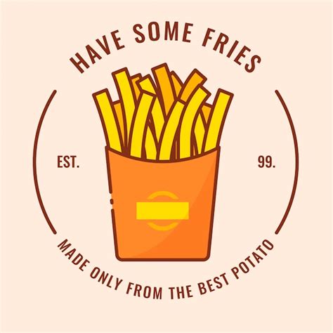 French Fries Logo Design Vector | Premium Download