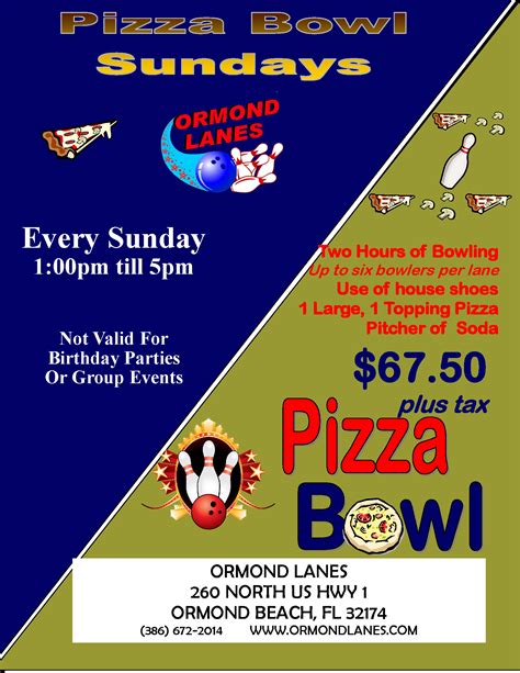 Bowling Specials | Ormond Lanes