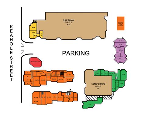 Center Map - Hawaii Kai Shopping Center