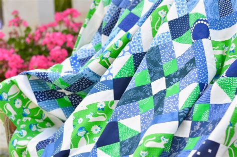 Blue & Green Quilt PDF Pattern | Etsy