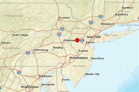 Map shows 4.8 magnitude earthquake rocked New York and East Coast as ...