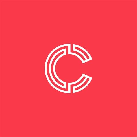 letter C logo. creative line art letter C logo design . clean and modern color . logo vector ...