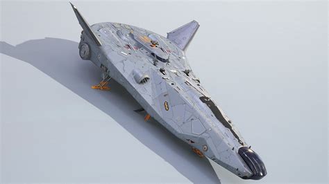 Sci-fi Corvette Greyhound 3D model | CGTrader