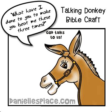 Sunday School Crafts and Bible Games for Kids - Balaam and His Talking ...