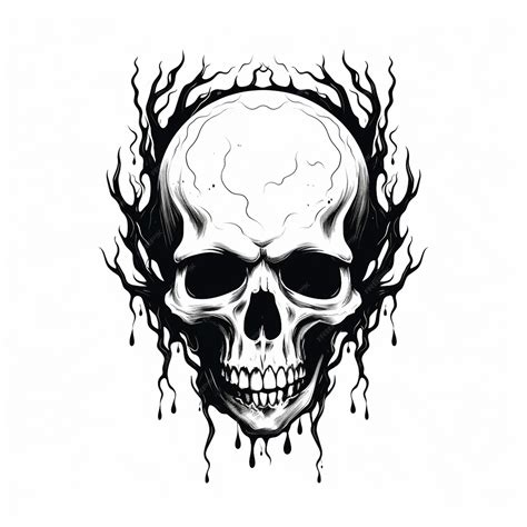 Premium Vector | Hand realistic drawing skull with beard logo dia de ...