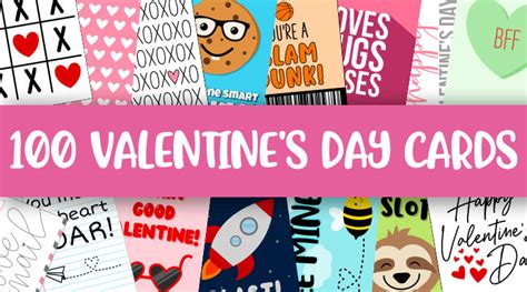 Printable Valentine's Day Cards - 100 Free Printables | Printabulls