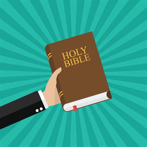 Hand holding holy bible 16189415 Vector Art at Vecteezy