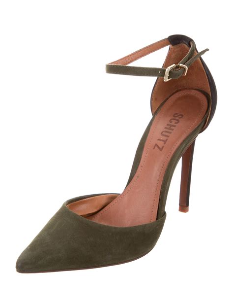 Schutz Suede Ankle Strap Pumps - Shoes - W6S20627 | The RealReal