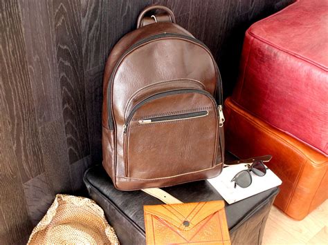 Men Leather Backpack Men Brown Leather Backpack Leather | Etsy | Brown ...