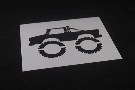 Monster Truck Mylar Stencil Art Airbrush reusable Durable | Etsy