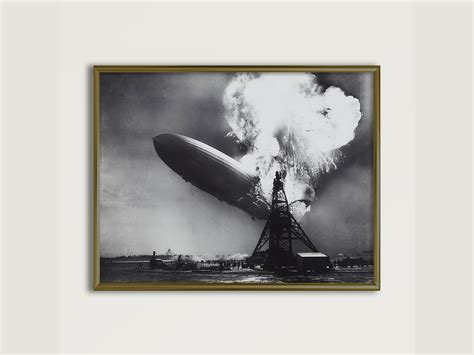 Hindenburg Explosion 1937 Photo Vintage Print Wall Art - Etsy