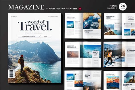 Travel Magazine Template Layout | Magazine Templates ~ Creative Market