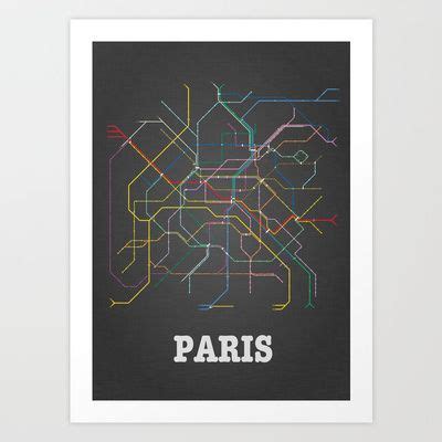 Paris Metro Subway Poster Art Print by JulienDenoyer - $17.68 | Subway ...