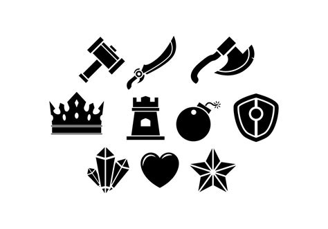 Free Game Rpg Silhouette Icon Vector 152615 Vector Art at Vecteezy