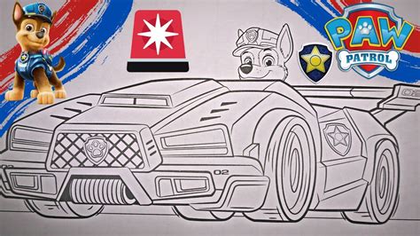 Chase Paw Patrol Vehicle Coloring Pages