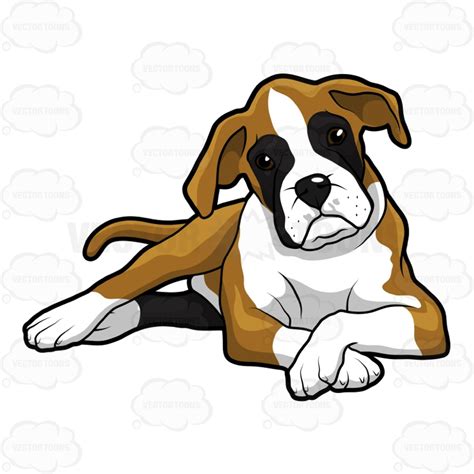 Cute Boxer Dog Clipart