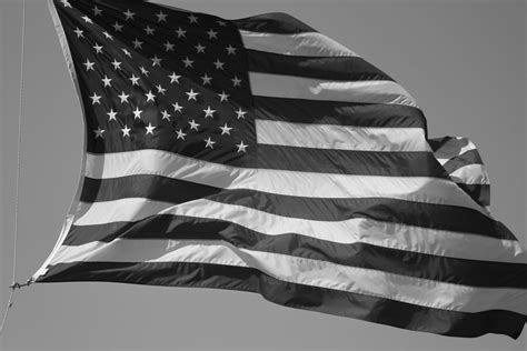 The Flag | High flying black and white US flag during the Me… | Flickr