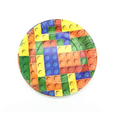 Lego Theme Party Plates - Pack of 10 - The Cake Mixer | The Cake Mixer