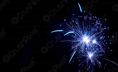 Fireworks in the sky New year celebration Place for text - stock photo ...