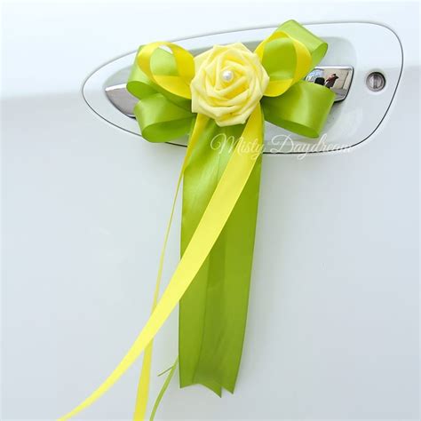 Wedding Car Ribbon, Choice 1 - Green