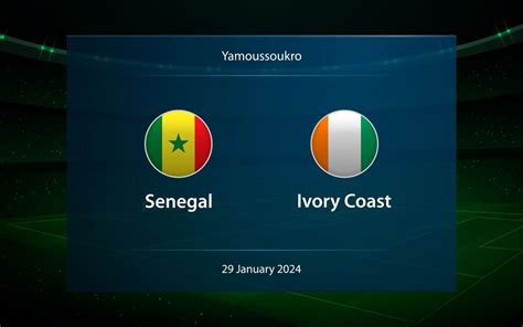 Premium Vector | Senegal vs ivory coast knockout stage africa 2023 ...