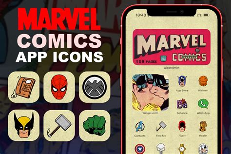 🌟🦸 Marvel Comics App Icons Pack 80+ Superhero Icons FREE