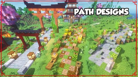 Minecraft Path Designs [Tutorial] in 2022 | Minecraft tutorial, Path ...