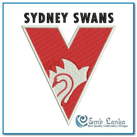 Sydney Swans Logo Embroidery Design | Emblanka.com