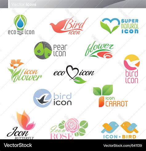 Nature logos Royalty Free Vector Image - VectorStock