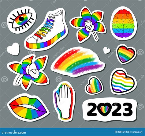 Big set of lgbt stickers. stock illustration. Illustration of lgbt ...