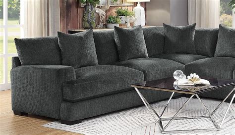 Worchester Sectional Sofa 9857DG in Dark Gray by Homelegance